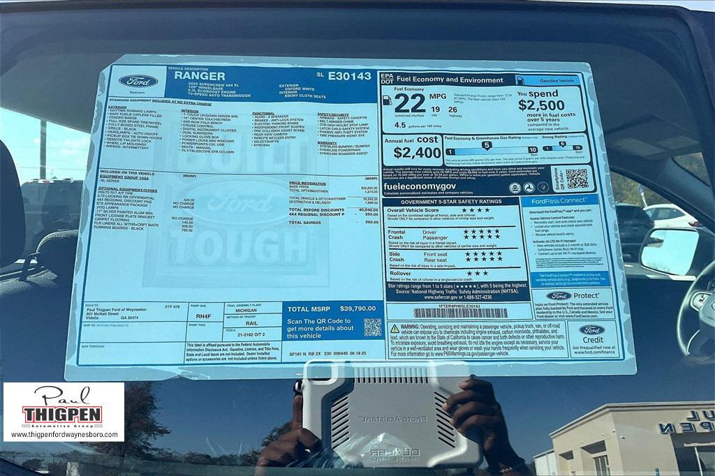 new 2025 Ford Ranger car, priced at $35,705