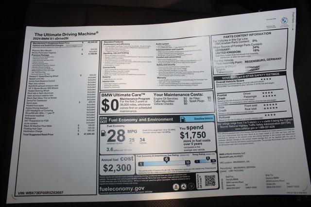 new 2024 BMW X1 car, priced at $47,550