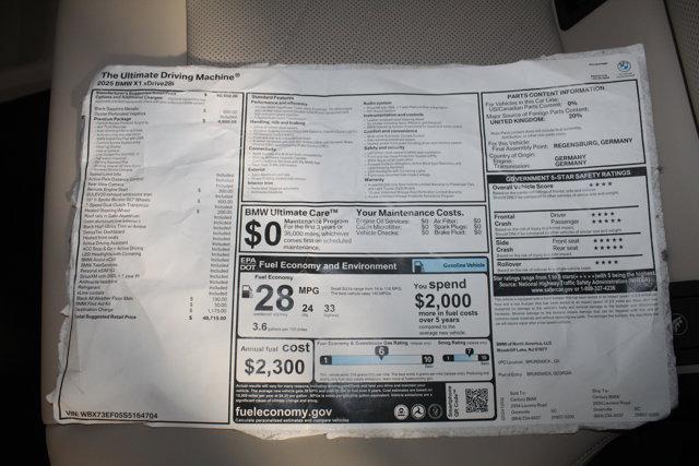 new 2025 BMW X1 car, priced at $47,540