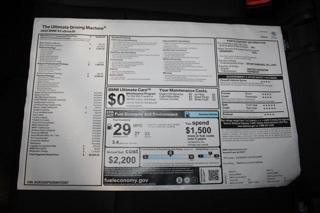 new 2025 BMW X3 car, priced at $60,300