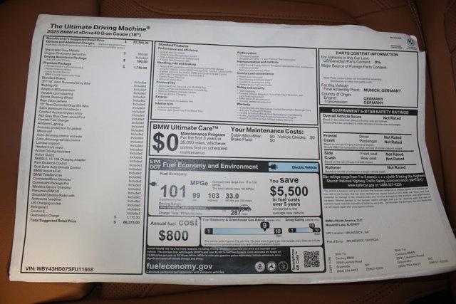 new 2025 BMW i4 Gran Coupe car, priced at $66,375