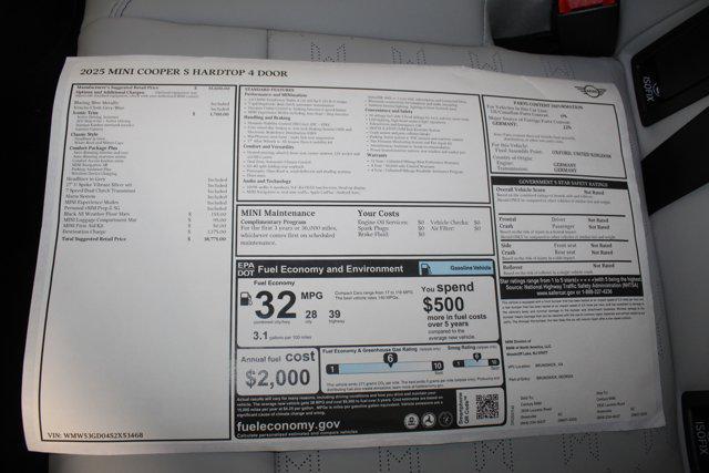new 2025 MINI Hardtop car, priced at $38,775