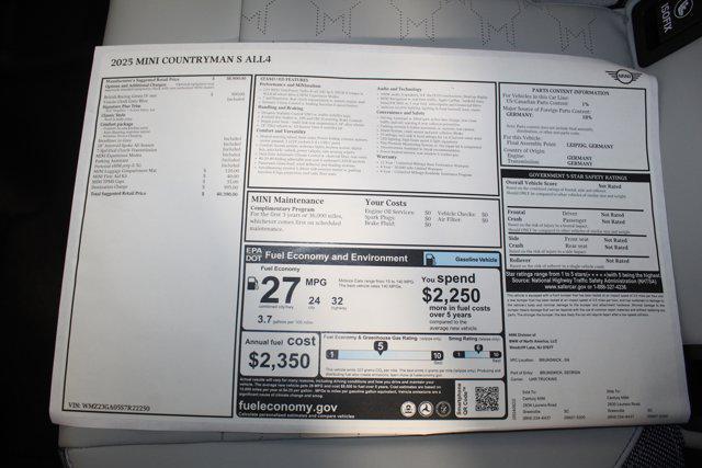 new 2025 MINI Countryman car, priced at $40,390