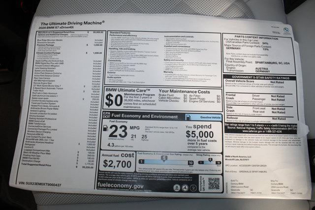 new 2026 BMW X7 car, priced at $93,335