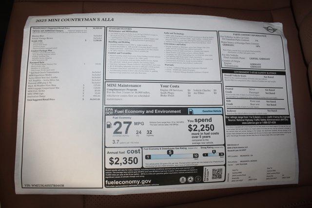 new 2025 MINI Countryman car, priced at $44,045