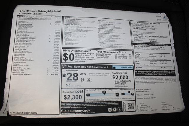 new 2025 BMW X1 car, priced at $46,010