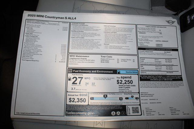 new 2025 MINI Countryman car, priced at $43,300