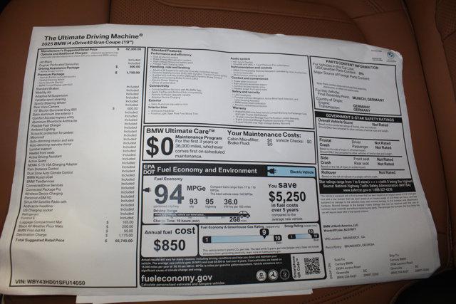 new 2025 BMW i4 Gran Coupe car, priced at $66,740