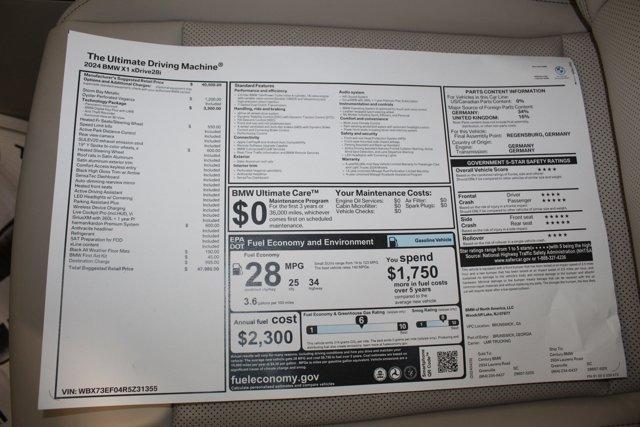 new 2024 BMW X1 car, priced at $47,980