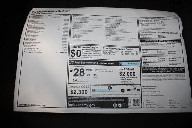 new 2025 BMW X2 car, priced at $44,425