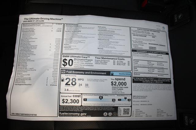 new 2025 BMW X1 car, priced at $47,230