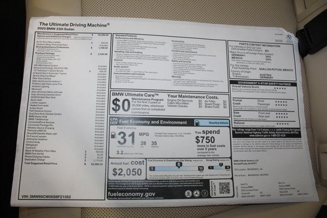 new 2025 BMW 330 car, priced at $52,380