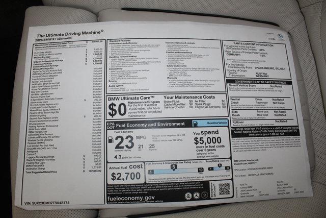 new 2026 BMW X7 car, priced at $102,835