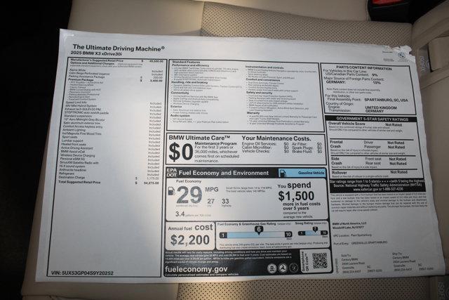 used 2025 BMW X3 car, priced at $51,488