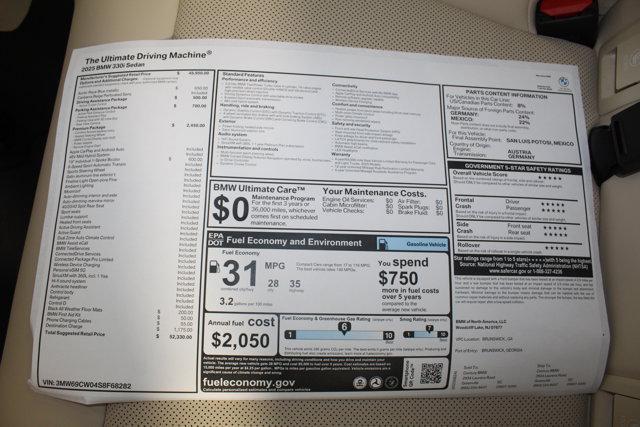 new 2025 BMW 330 car, priced at $52,330