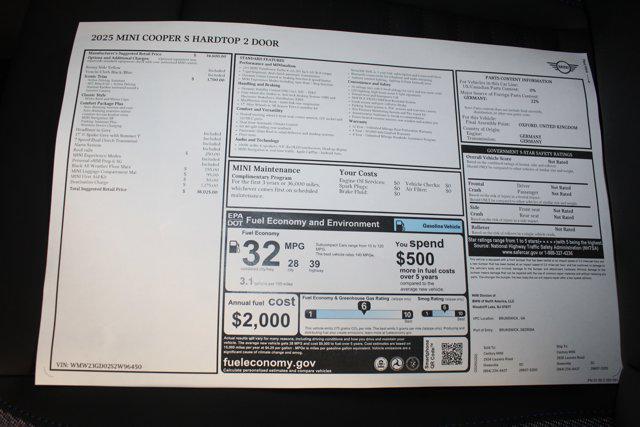 new 2025 MINI Hardtop car, priced at $38,025