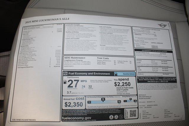 new 2025 MINI Countryman car, priced at $38,900