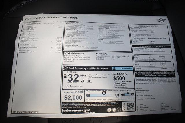 new 2025 MINI Hardtop car, priced at $38,045