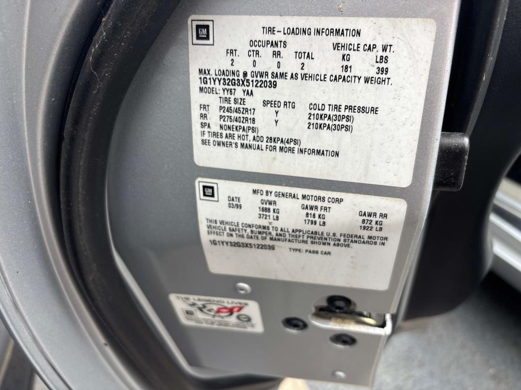 used 1999 Chevrolet Corvette car, priced at $18,990