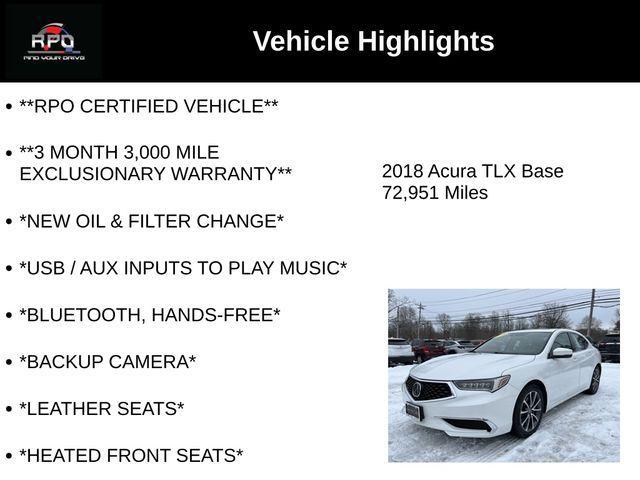 used 2018 Acura TLX car, priced at $19,702