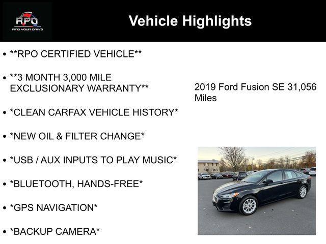 used 2019 Ford Fusion car, priced at $17,989