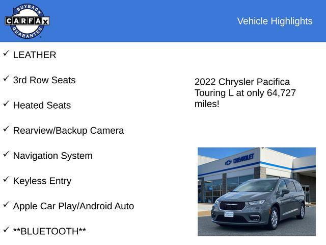 used 2022 Chrysler Pacifica car, priced at $23,934