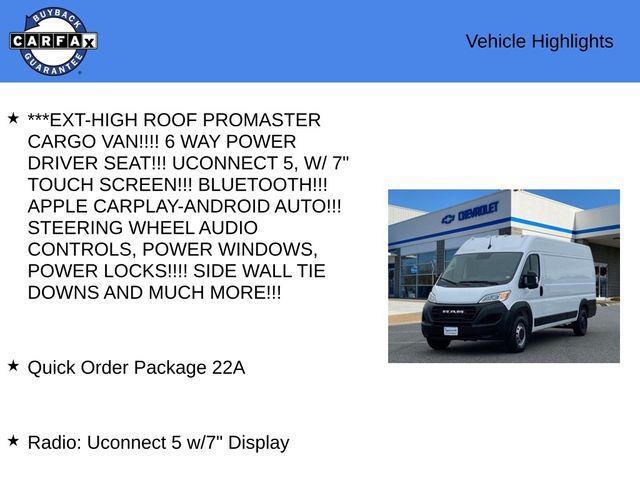 used 2023 Ram ProMaster 3500 car, priced at $42,899