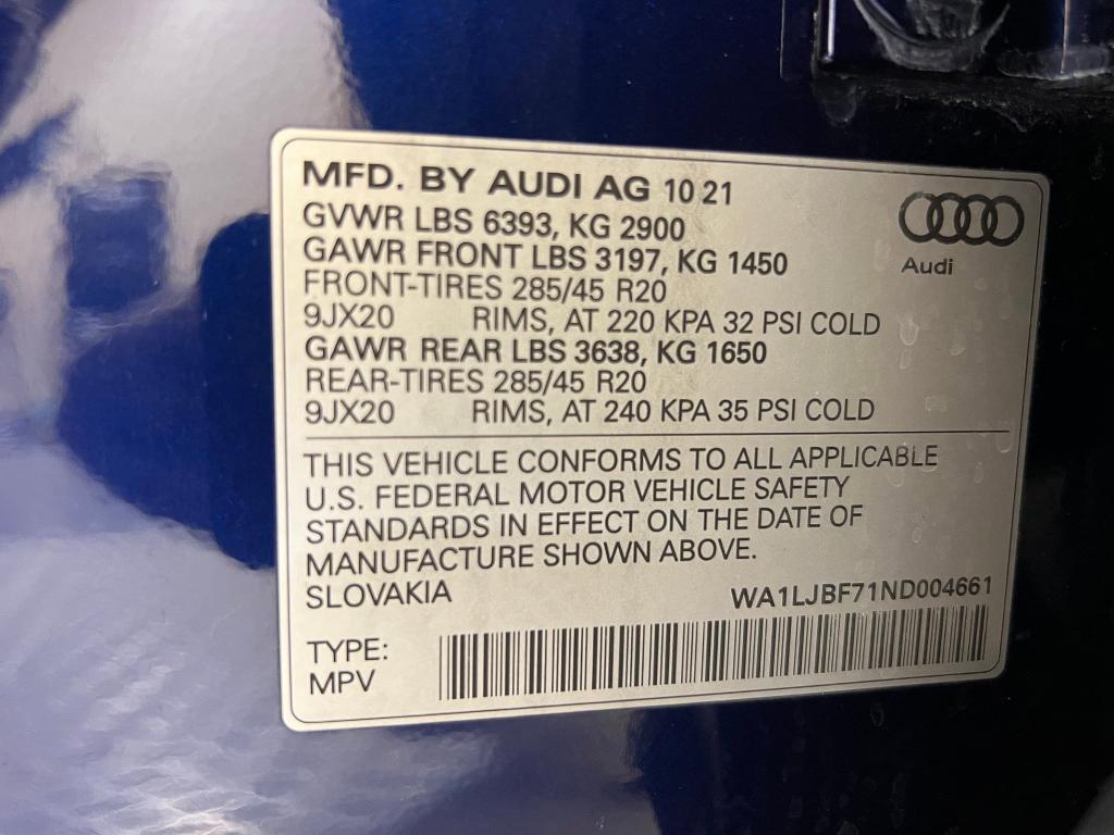 used 2022 Audi Q7 car, priced at $33,996