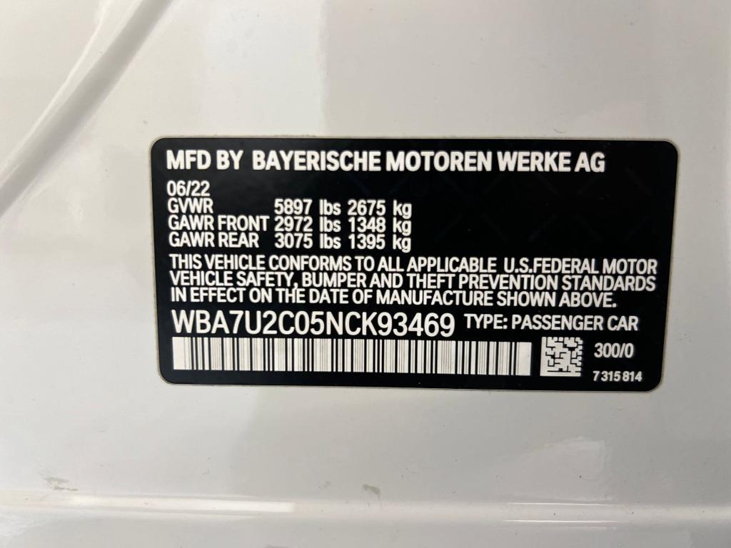 used 2022 BMW 750 car, priced at $55,788