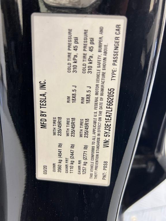 used 2020 Tesla Model 3 car, priced at $18,999