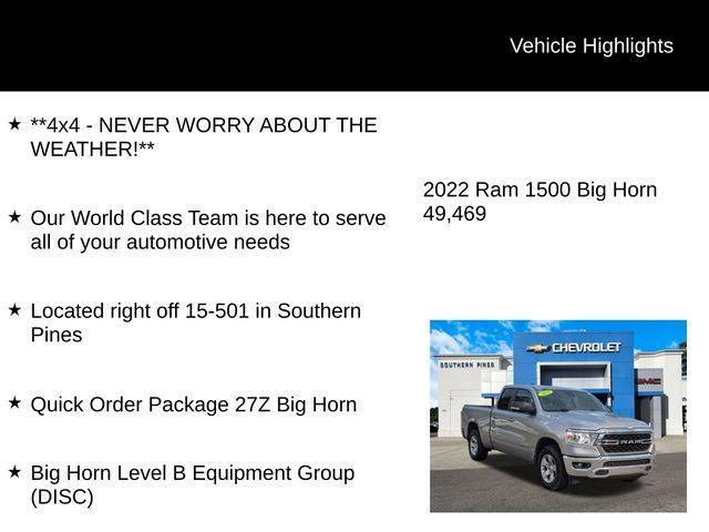 used 2022 Ram 1500 car, priced at $27,411