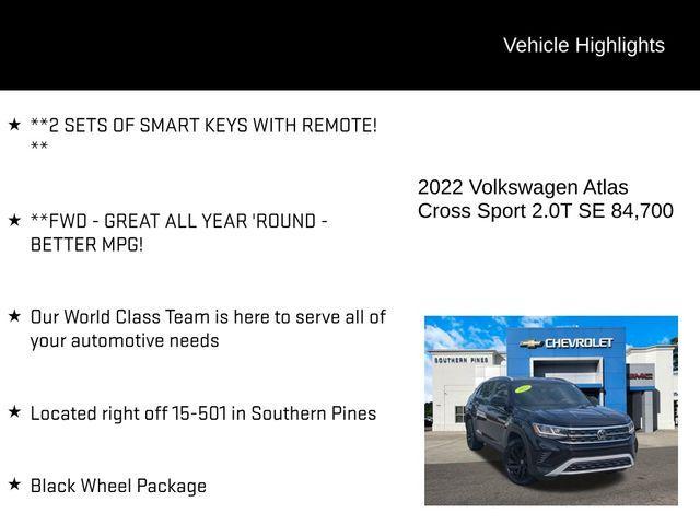 used 2022 Volkswagen Atlas Cross Sport car, priced at $23,327