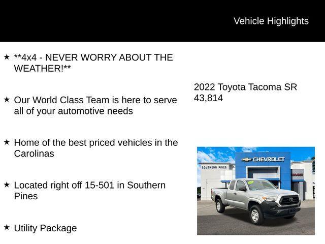 used 2022 Toyota Tacoma car, priced at $29,014