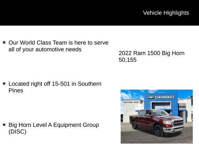 used 2022 Ram 1500 car, priced at $29,039