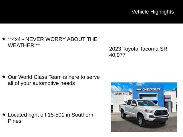 used 2023 Toyota Tacoma car, priced at $32,543