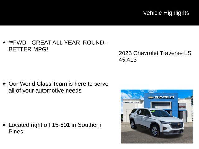 used 2023 Chevrolet Traverse car, priced at $26,761