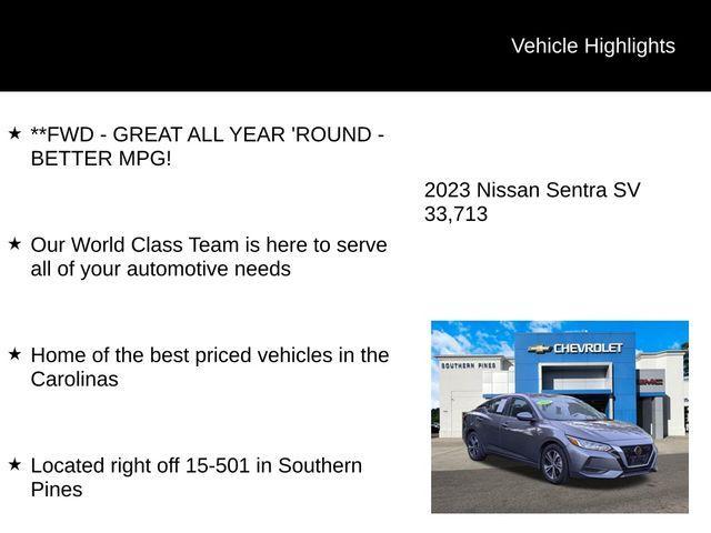 used 2023 Nissan Sentra car, priced at $19,683