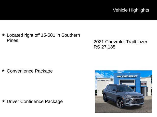 used 2021 Chevrolet TrailBlazer car, priced at $21,690