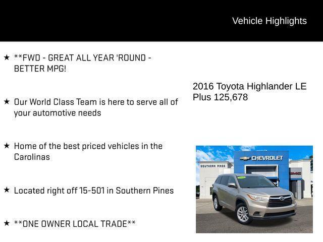 used 2016 Toyota Highlander car, priced at $16,585