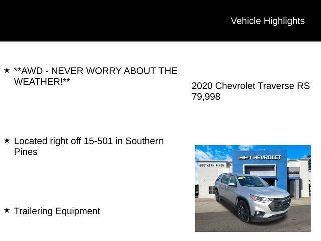 used 2020 Chevrolet Traverse car, priced at $25,298