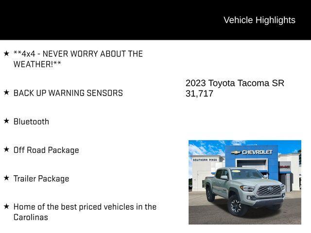 used 2023 Toyota Tacoma car, priced at $39,928
