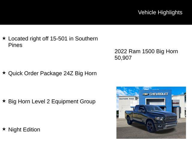 used 2022 Ram 1500 car, priced at $28,250