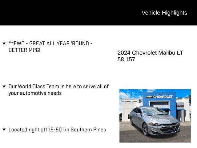 used 2024 Chevrolet Malibu car, priced at $19,153