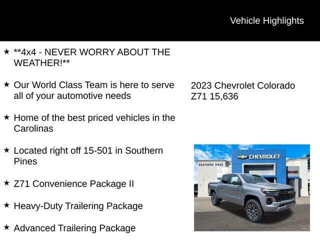 used 2023 Chevrolet Colorado car, priced at $35,843