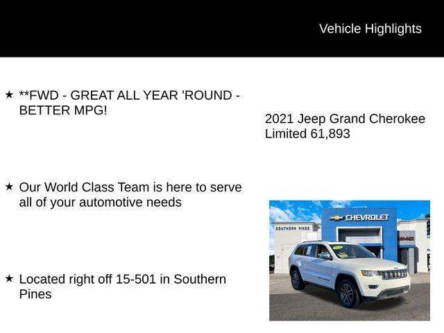 used 2021 Jeep Grand Cherokee car, priced at $22,487