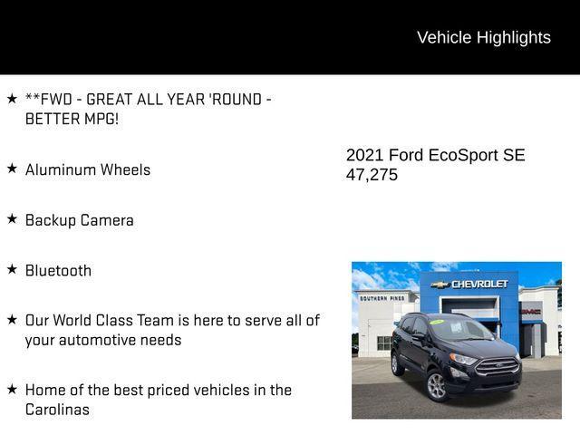 used 2021 Ford EcoSport car, priced at $15,093