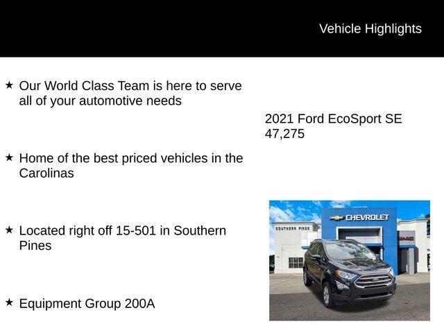 used 2021 Ford EcoSport car, priced at $16,623