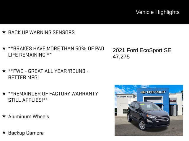 used 2021 Ford EcoSport car, priced at $14,690