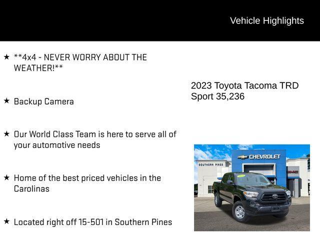 used 2023 Toyota Tacoma car, priced at $34,901