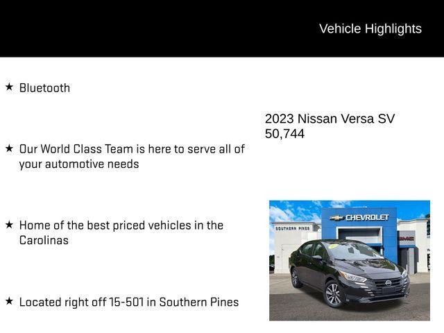 used 2023 Nissan Versa car, priced at $17,498